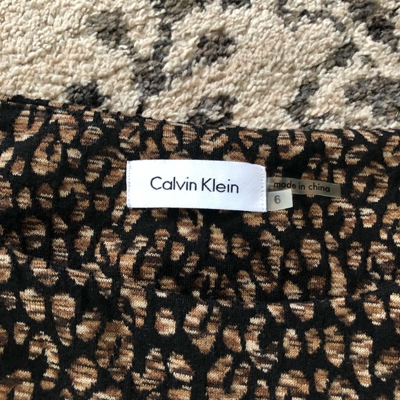 CALVIN KLEIN leopard print sheath dress 6 - Picture 12 of 13